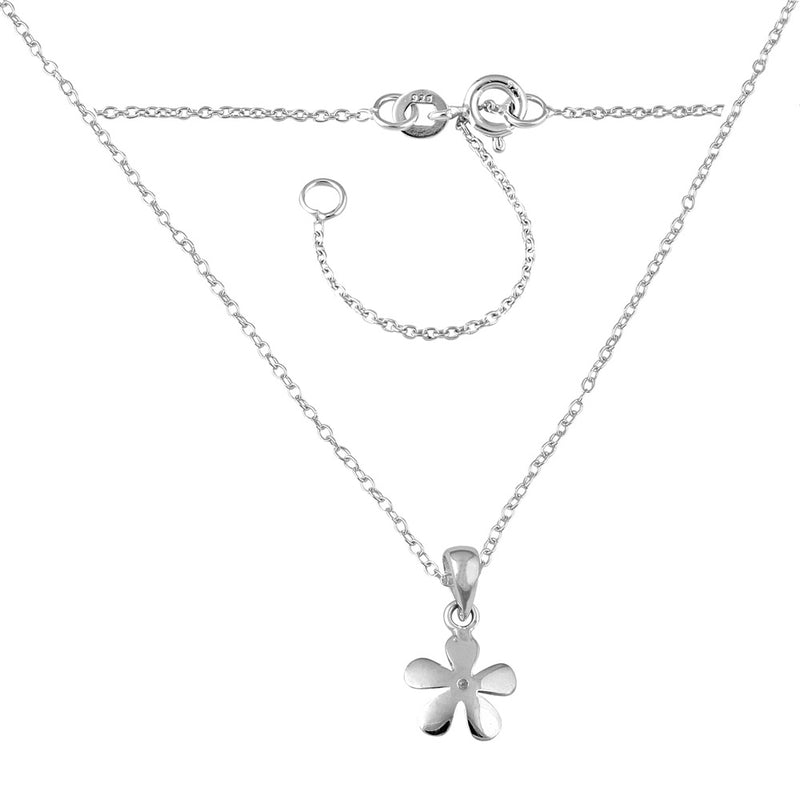 Sterling Silver Flower Necklace