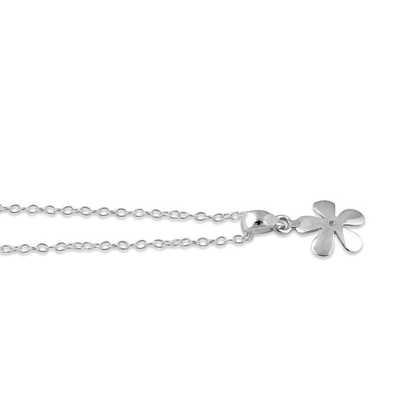 Sterling Silver Flower Necklace