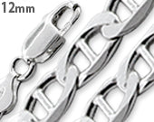Sterling Silver Flat Marina Chain 12MM