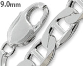 Sterling Silver Flat Marina Chain 9MM