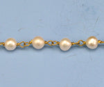 Gold Plated Over Silver Chain w/ Pearls