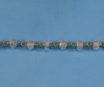 Gold Plated Over Silver Chain with Moonstone