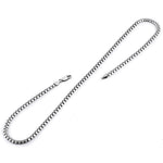 Gun Metal  22" Zipper Box Chain Necklace 3.0mm