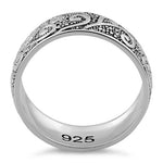 Sterling Silver Vines Band Ring