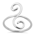 Sterling Silver Double Swirl Ring