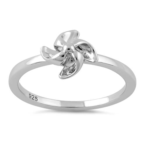 Sterling Silver Pinwheel Flower Ring