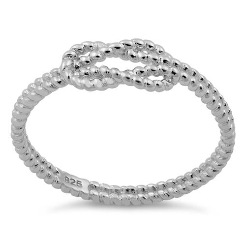 Sterling Silver String Reef Knot Ring