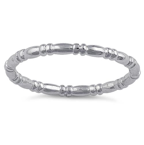 Sterling Silver Danity Bead & Bar Band