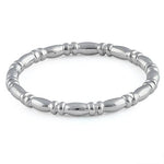 Sterling Silver Dainty Bead & Bar Band