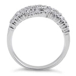 Sterling Silver Elegant Wave CZ Ring
