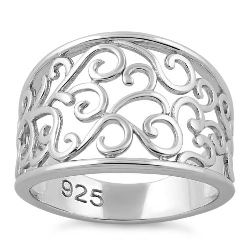 Sterling Silver Filigree Caged Ring