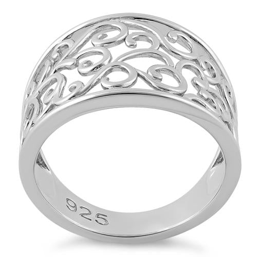 Sterling Silver Filigree Caged Ring