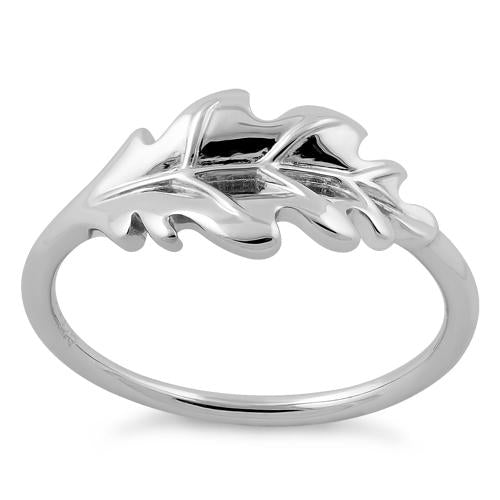 Sterling Silver Leaf Ring