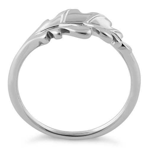 Sterling Silver Leaf Ring