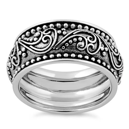 Sterling Silver Peaceful Paisley Ring