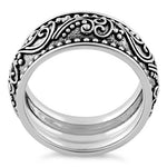 Sterling Silver Peaceful Paisley Ring