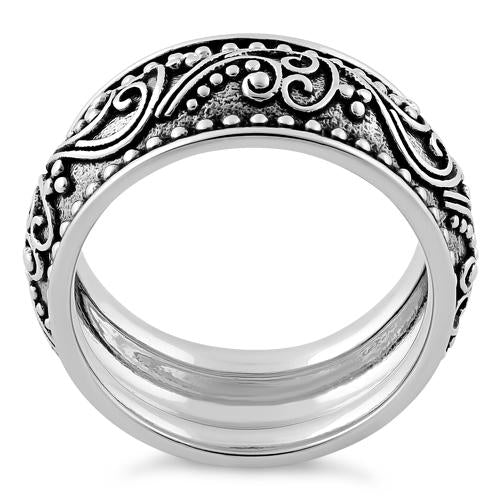 Sterling Silver Peaceful Paisley Ring