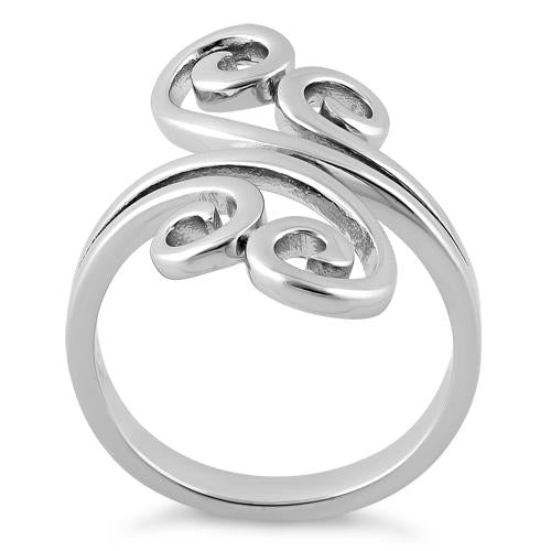 Sterling Silver Split Swirl Ring