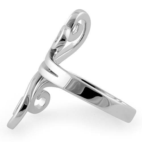 Sterling Silver Split Swirl Ring