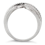 Sterling Silver Butterfly Wings Pave CZ Ring