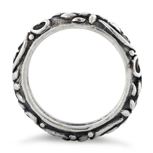 Sterling Silver Oxidized Ornaments Ring