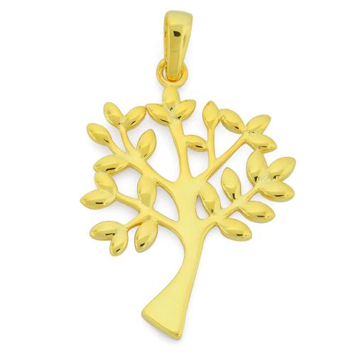 Sterling Silver Gold Plated Tree of Life Pendant