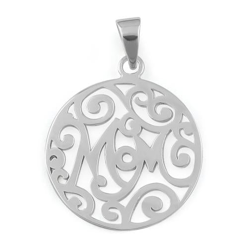 Sterling Silver "Mom" Pendant