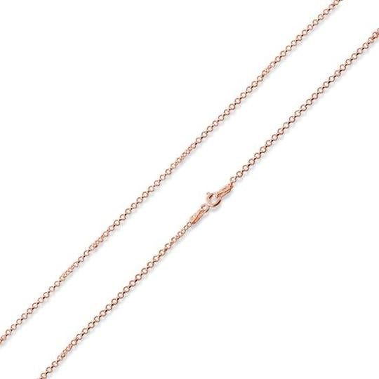 14K Rose Gold Plated Sterling Silver Rollo Chain 2.0MM