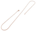 14K Rose Gold Plated Sterling Silver Rope Chain 1.05MM