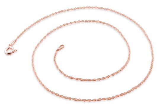 14K Rose Gold Plated Sterling Silver Rope Chain 1.05MM