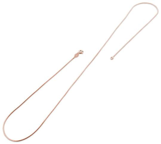 14K Rose Gold Plated Sterling Silver Snake Chain 0.7MM