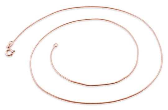 14K Rose Gold Plated Sterling Silver Snake Chain 0.7MM