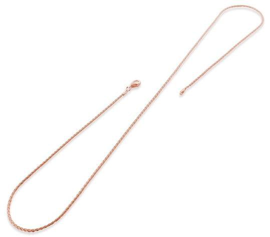 14K Rose Gold Plated Sterling Silver Spiga Chain 1.2MM