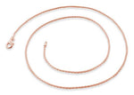 14K Rose Gold Plated Sterling Silver Spiga Chain 1.2MM