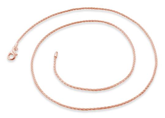 14K Rose Gold Plated Sterling Silver Spiga Chain 1.2MM