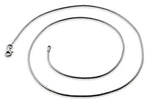 Rhodium Sterling Silver Glitter Snake Chain 1.0MM