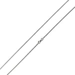 Rhodium Sterling Silver Glitter Snake Chain 1.0MM