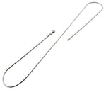 Rhodium Sterling Silver Glitter Snake Chain 1.0MM