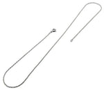 Rhodium Sterling Silver Rope Chain 1.05MM