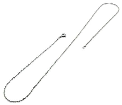 Rhodium Sterling Silver Rope Chain 1.05MM
