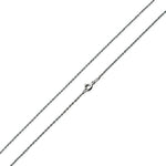 Rhodium Sterling Silver Rope Chain 1.05MM