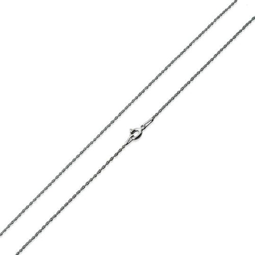 Rhodium Sterling Silver Rope Chain 1.05MM