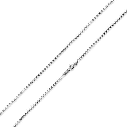 Rhodium Sterling Silver Rollo Chain 2.0MM