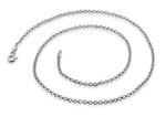 Rhodium Sterling Silver Rollo Chain 2.0MM