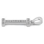 Sterling Silver Letter I CZ Pendant