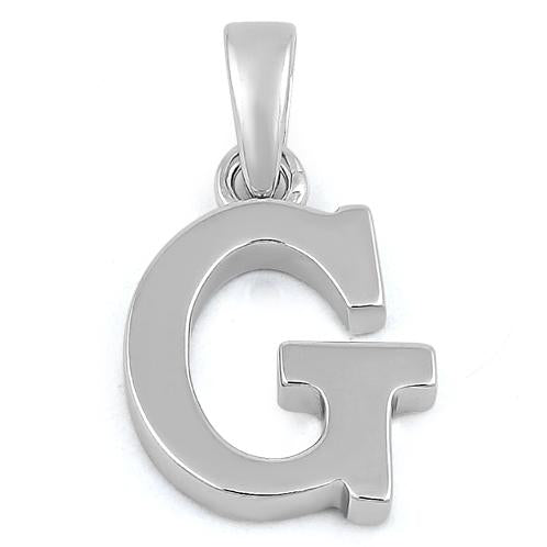 Sterling Silver Plain Letter G Pendant