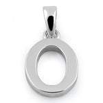 Sterling Silver Plain Letter O Pendant