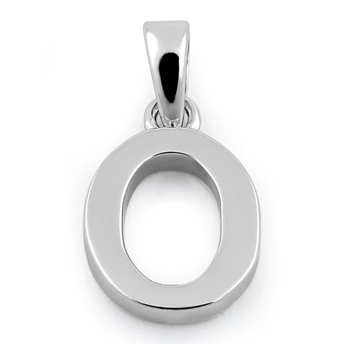 Sterling Silver Plain Letter O Pendant