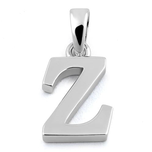 Sterling Silver Plain Letter Z Pendant