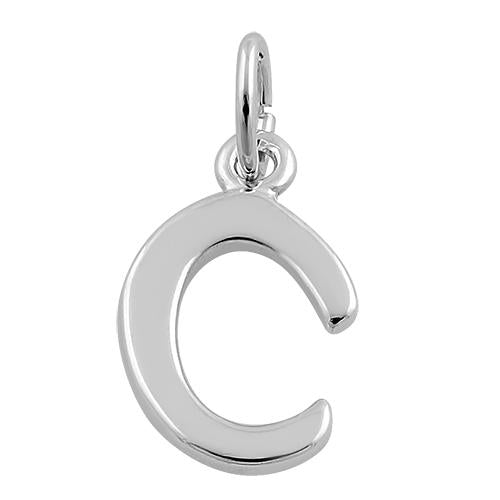 Sterling Silver Letter C Pendant